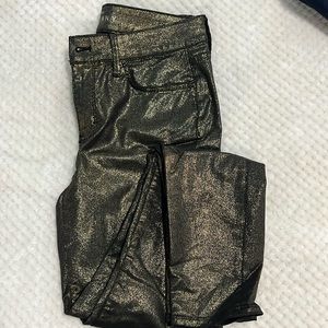 WHBM White House  Black Market white markets size 4 gold jeans